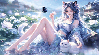 唯美古风猫娘（音乐互动）