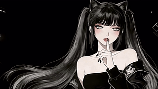 暗黑猫耳双马尾少女