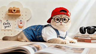 软萌可爱的穿搭小猫