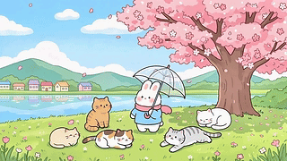 樱花树下萌宠聚会