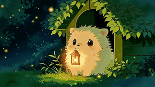 夏夜林间提灯小萌兽