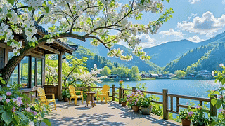 春日湖畔观景露台