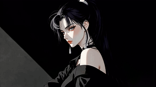 暗黑酷飒高马尾少女
