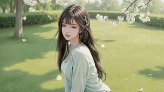 春日林间少女