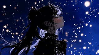 仰望星空的少女