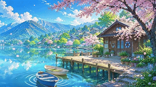 春日湖畔樱花小镇