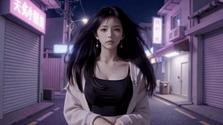 紫夜街头少女