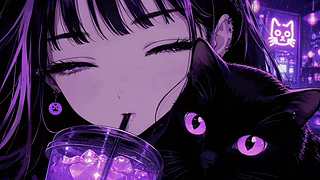 紫夜少女与黑猫