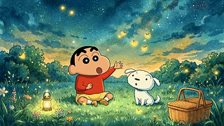 夏夜萤火童趣时光