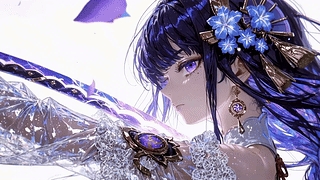 紫发持刀美少女