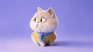 呆萌的猫