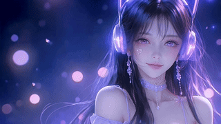 紫调梦幻猫耳少女