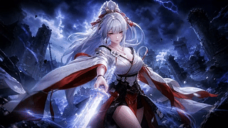 白发雷刃女武士