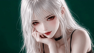 银发红眸清冷少女
