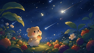 星空下的软萌小仓鼠