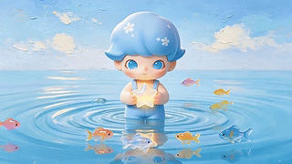 水中小男孩