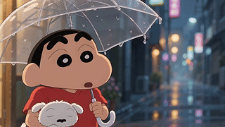 下雨天的小新