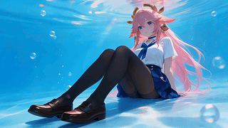 水底黑丝女孩