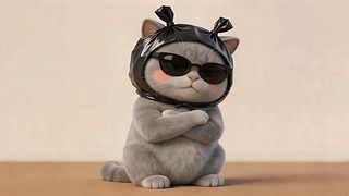 耍酷小胖猫