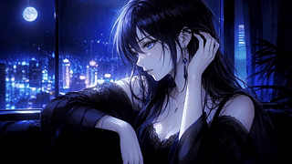 月夜都市紫发少女