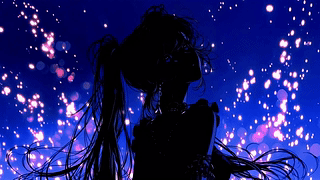 星空剪影少女