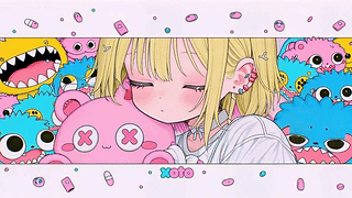 甜酷少女与彩色小怪兽