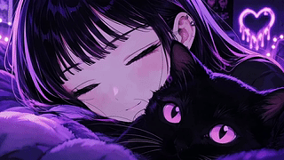 紫夜少女与黑猫