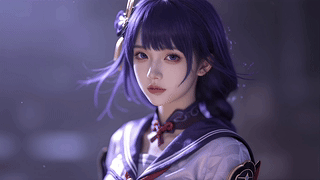 紫发少女