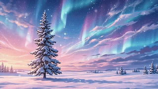 雪原极光