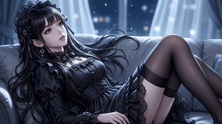 哥特风长发少女