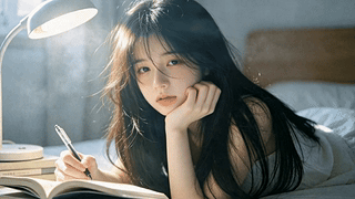 窗边氛围感女生