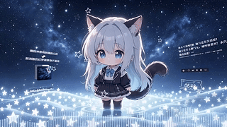呆萌猫耳萝莉的星星岛（音乐互动）