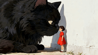 女孩与猫咪