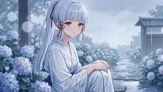 雨幕庭院