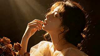 暖光唯美侧颜