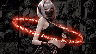 赛博风银发酷感少女