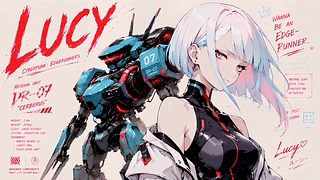 粉白短发机甲少女