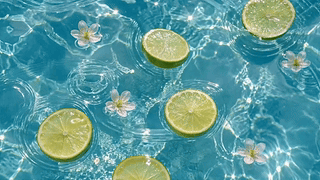 夏日清凉青柠水