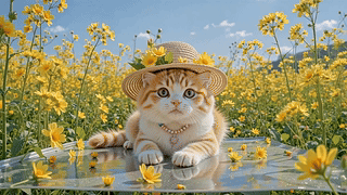 花田可爱猫咪