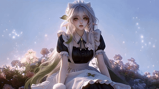 花间猫耳女仆少女
