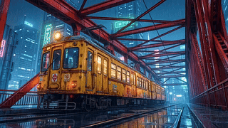 霓虹夜雨