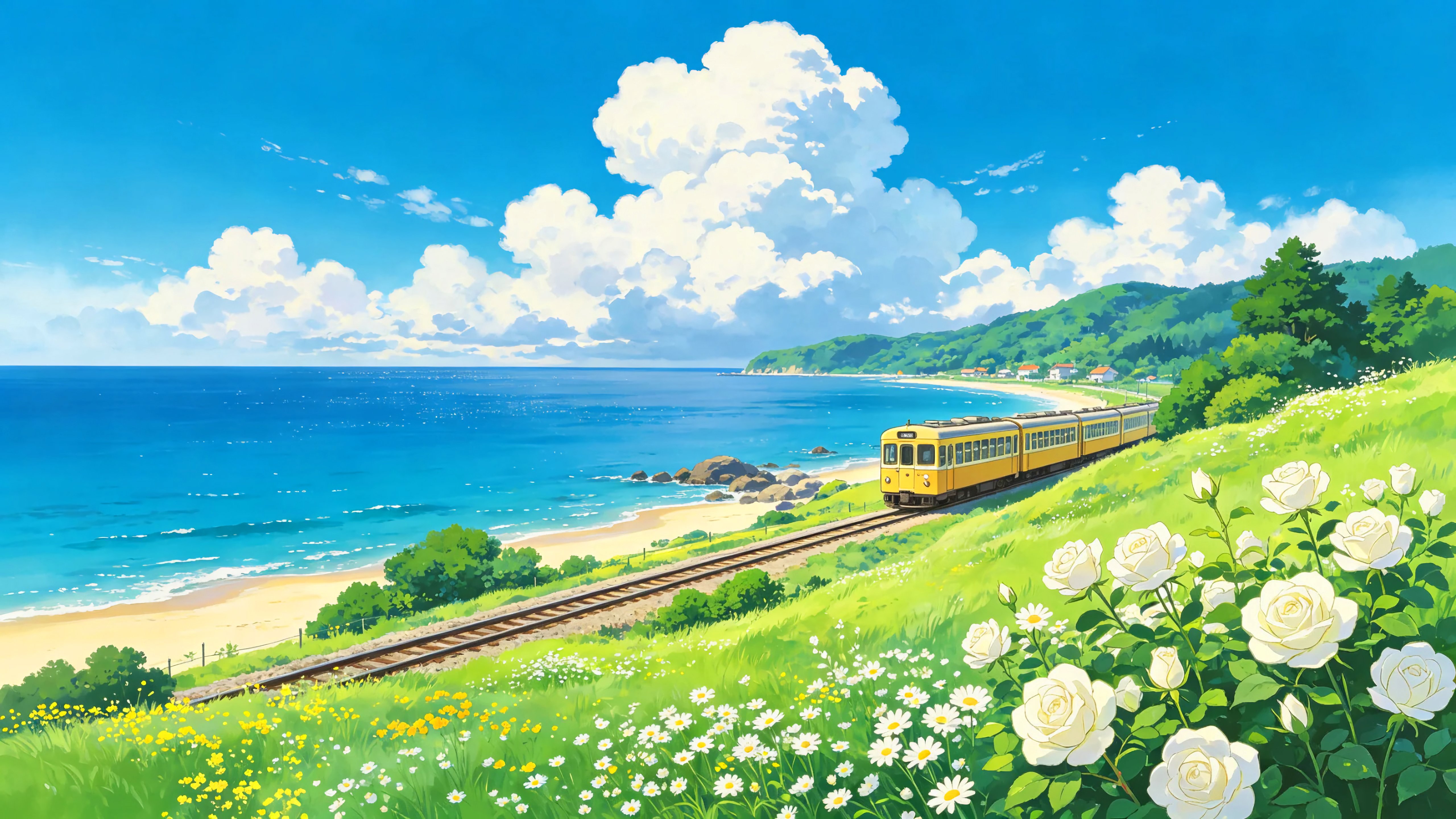 唯美海湾铁路风景