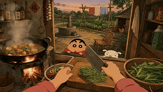 等妈妈做饭的小新