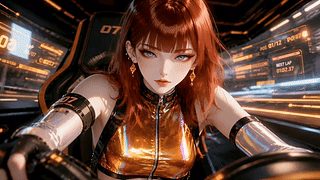 红发赛博少女