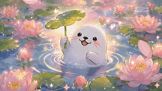 荷塘萌趣小海豹