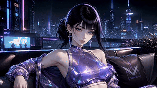 紫调霓虹都市少女