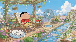 夏日庭院悠闲小憩