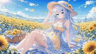 向日葵花田的治愈午后