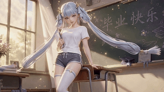 暖阳下的毕业少女