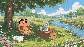 夏日郊野悠闲乘凉